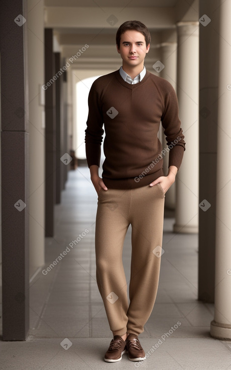 Greek adult male with  brown hair