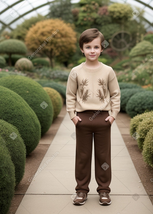 Swiss child boy with  brown hair