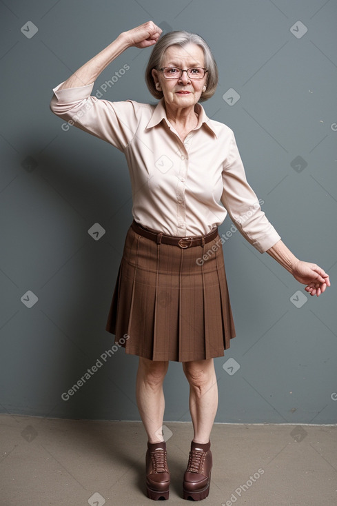 Lithuanian elderly female with  brown hair