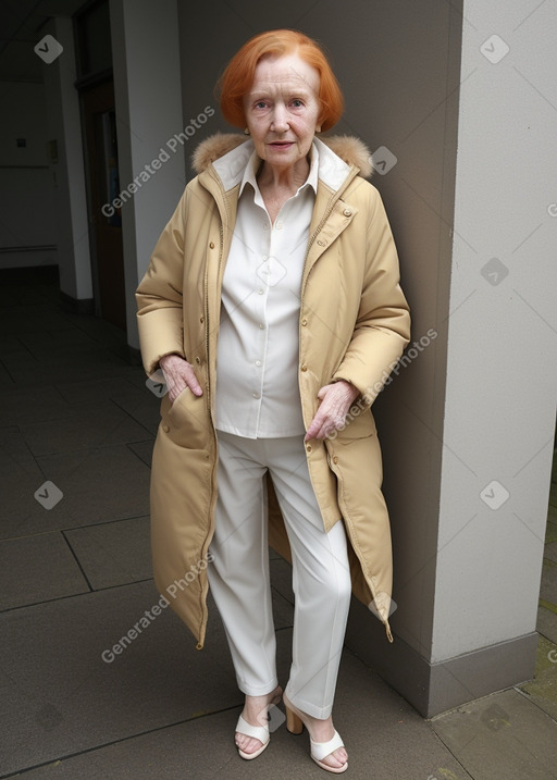 Elderly female with  ginger hair