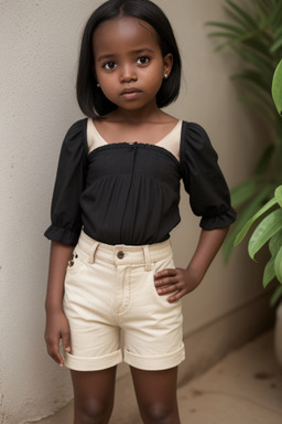 Malian infant girl with  black hair