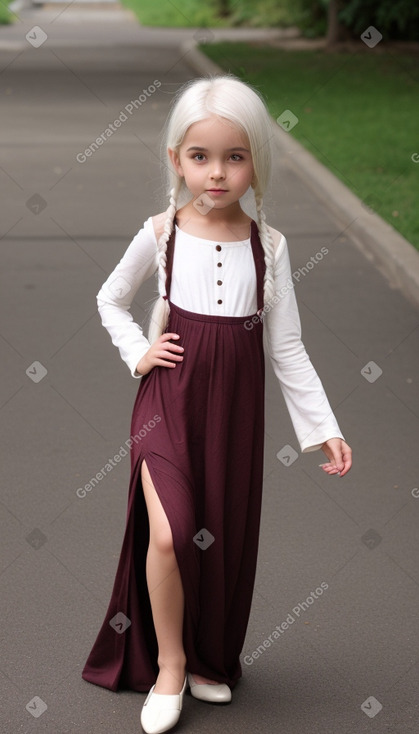 Child female with  white hair