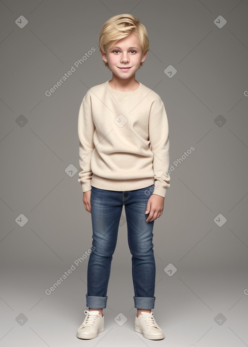 Child male with  blonde hair