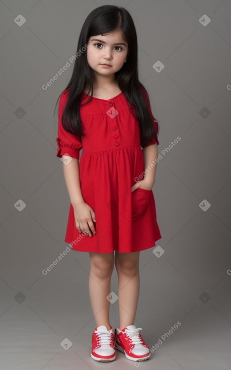 Uzbek infant girl with  black hair