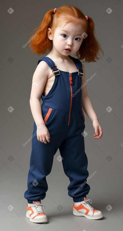 Japanese infant girl with  ginger hair