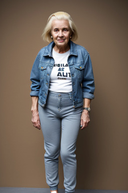 Australian elderly female with  blonde hair