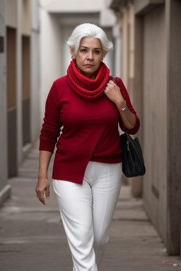 Nicaraguan middle-aged female with  white hair