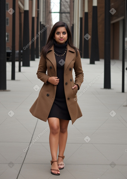 Indian adult female with  brown hair