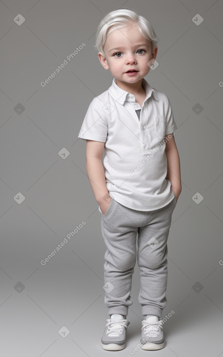 French infant boy with  white hair