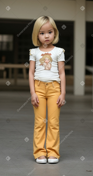 Indonesian infant girl with  blonde hair