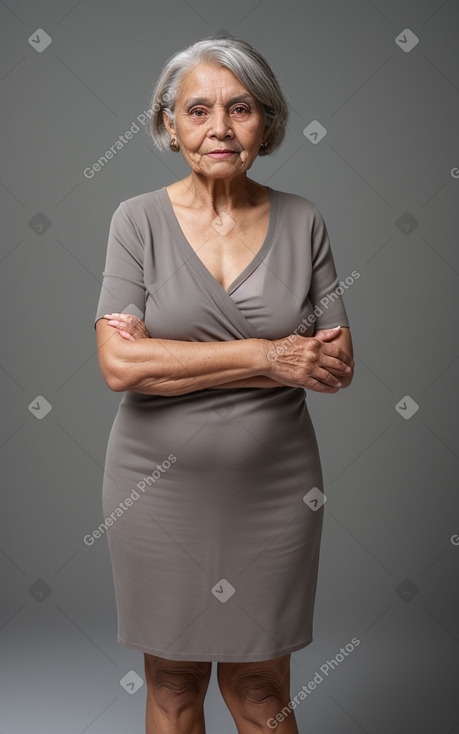 Elderly female with  gray hair