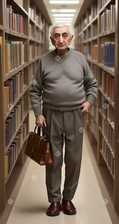 Azerbaijani elderly male with  gray hair