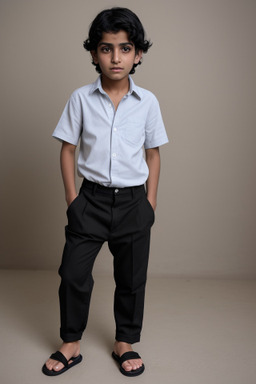 Arab child boy with  black hair