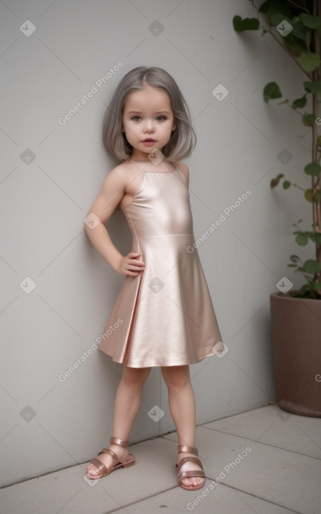 New zealand infant girl with  gray hair