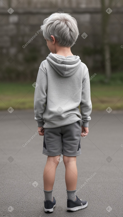 Irish child boy with  gray hair