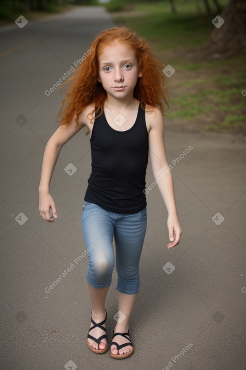 Puerto rican child girl with  ginger hair