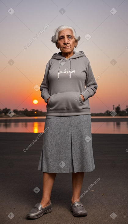 Jordanian elderly female with  gray hair