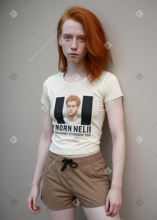 Adult non-binary with  ginger hair