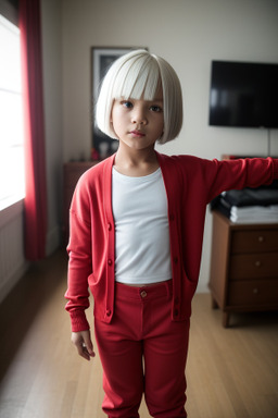 Malaysian child boy with  white hair