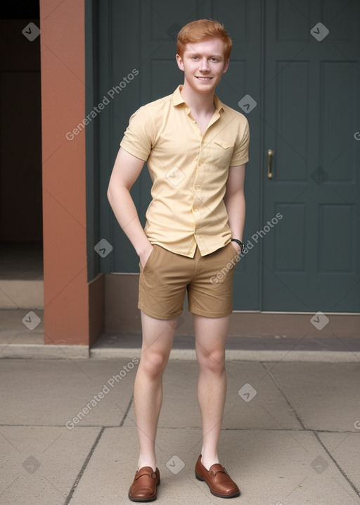 Colombian young adult male with  ginger hair