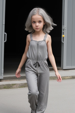 Swiss child girl with  gray hair