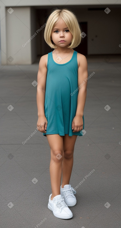 Peruvian infant girl with  blonde hair