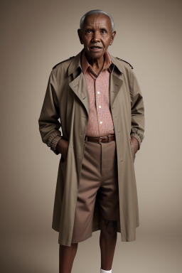 Kenyan elderly male with  brown hair