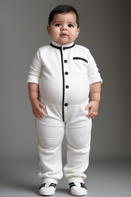 Colombian infant boy with  white hair