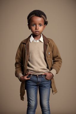 Ethiopian child boy with  brown hair