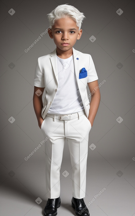 Dominican child boy with  white hair