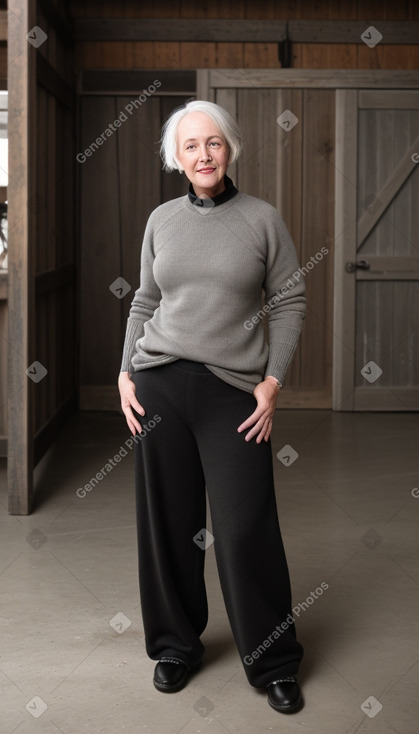 Adult non-binary with  gray hair