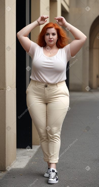 Portuguese adult female with  ginger hair