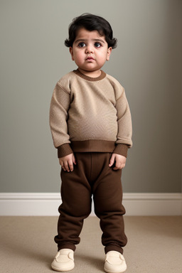 Saudi arabian infant boy with  brown hair