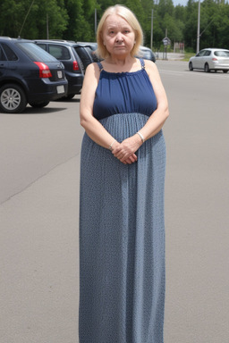 Finnish elderly female with  blonde hair