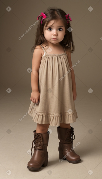 Mexican infant girl with  brown hair