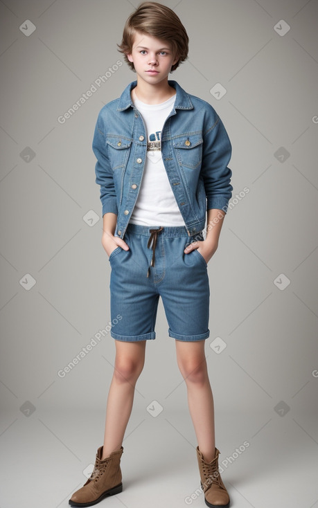 Swedish teenager boy with  brown hair