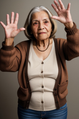 Peruvian elderly female with  brown hair