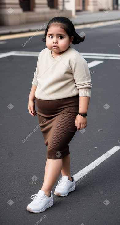 Ecuadorian infant girl with  brown hair