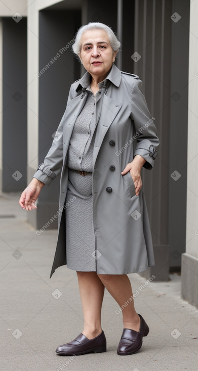 Turkish elderly female with  gray hair