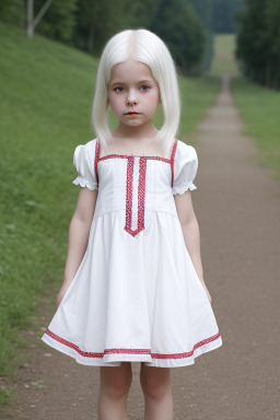 Russian child female with  white hair