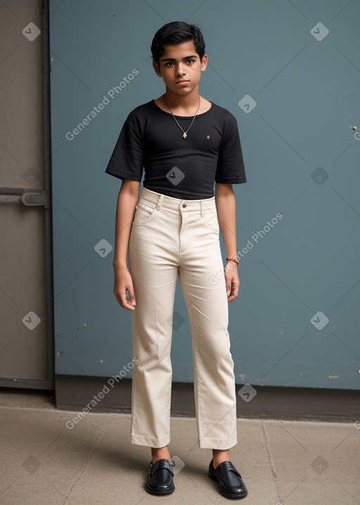 Costa rican teenager boy with  black hair