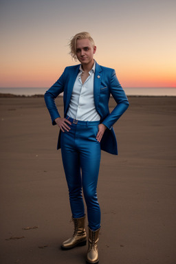 Yemeni adult non-binary with  blonde hair