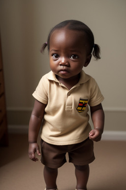 Zimbabwean infant girl with  brown hair