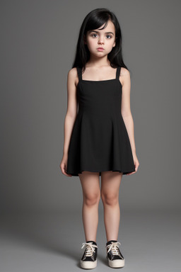 Child female with  black hair