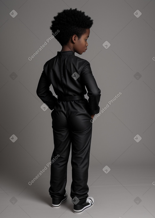 African child boy with  black hair