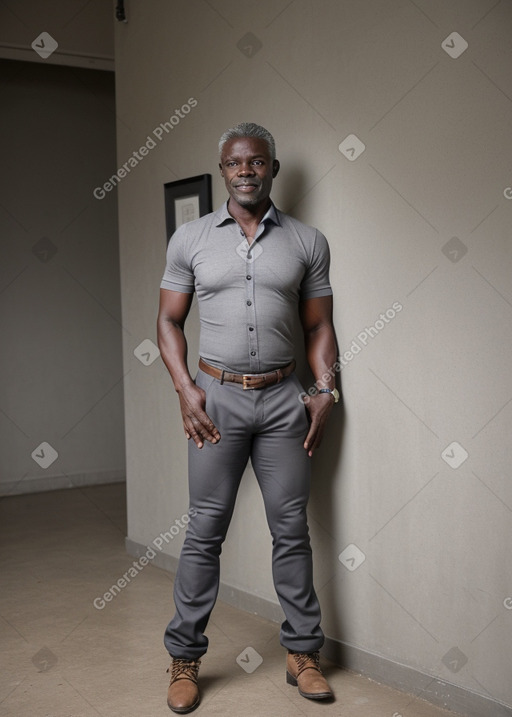 Ghanaian middle-aged male with  gray hair