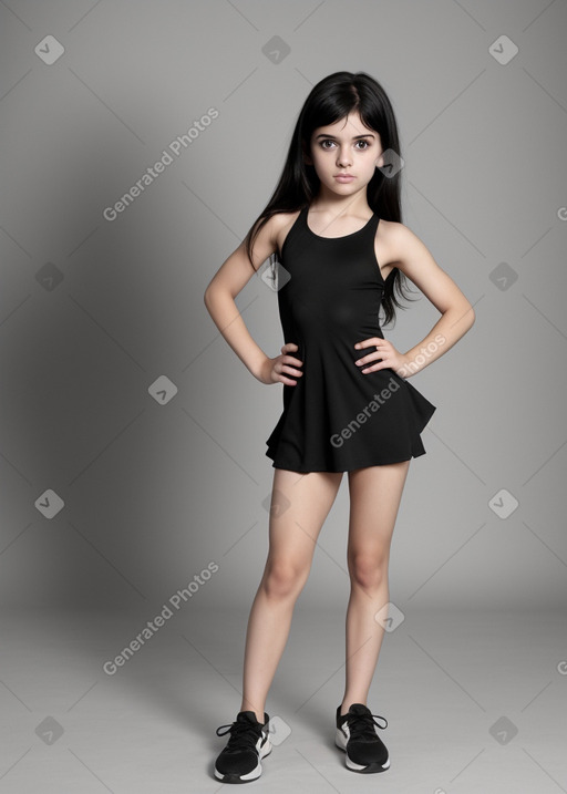 Greek child girl with  black hair