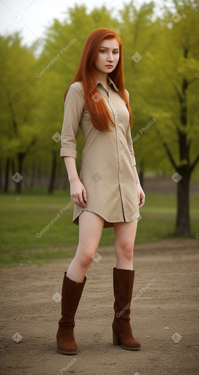 Uzbek adult female with  ginger hair