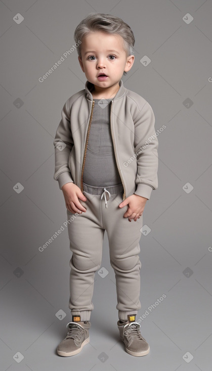 Belgian infant boy with  gray hair