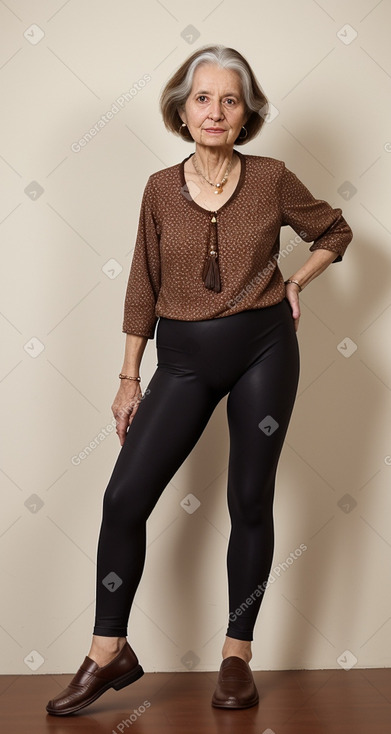 Spanish elderly female with  brown hair